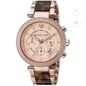 Michael Kors Rose Gold Tortoise Shell watch